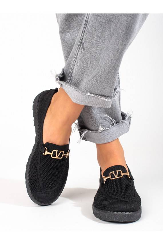 tekstiilist Naiste mokassiinid Shelovet Mustad