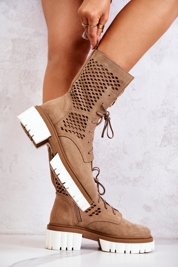   Saapad säärsaapad Nicole pruunid värvi 2706