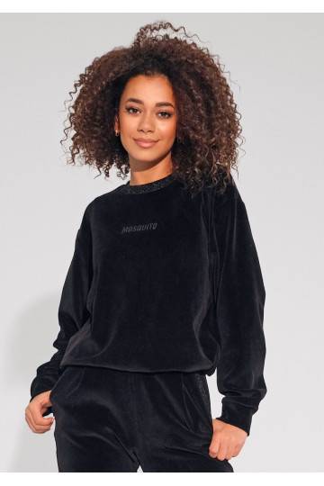 Fabi - Black jumper with a shiny neckline 2