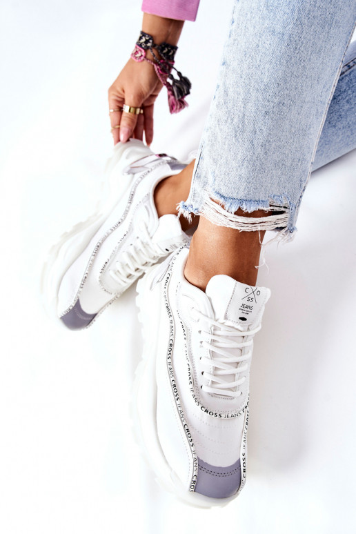   Sportliku stiiliga jalanõud Cross Jeans II2R4017C valget värvi