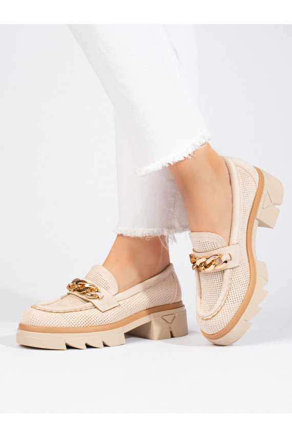 seemisnakhsed mokassiinid  Shelovet beeži värvi