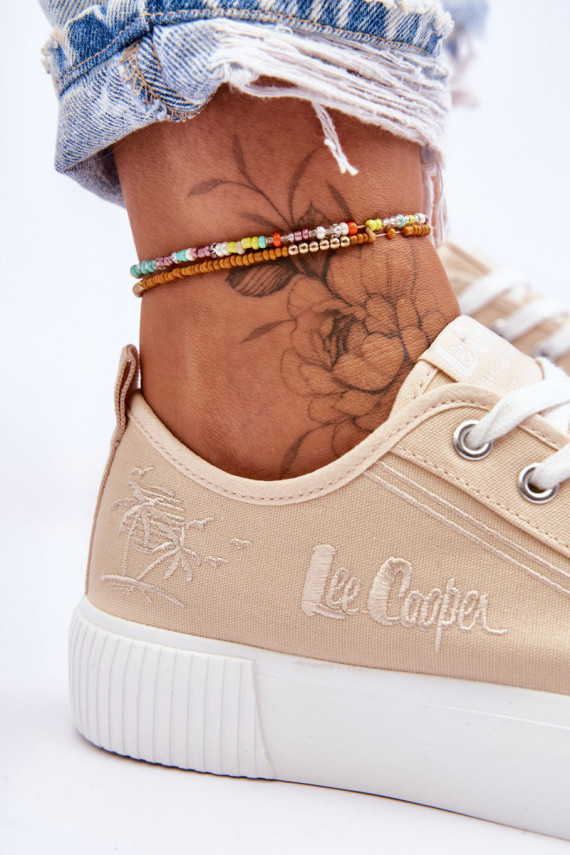 Mugavad vaba aja jalatsid platvormiga Lee Cooper LCW-23-31-1808L beeži värvi