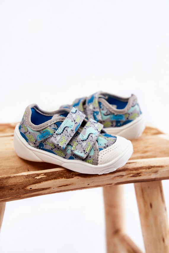 Laste jalanõud Spordijalatsid Dinozaury Befado 907P156 Halli värvi