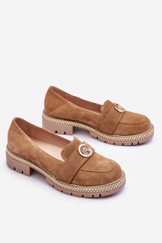 Elegantsed seemisnakhsed Mokassiinid beeži värvi Laverne Elegantsed seemisnakhsed Mokassiinid beeži värvi Laverne