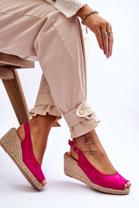 Seemisnahksed platvormkingad tumeroosad värvi Elsie