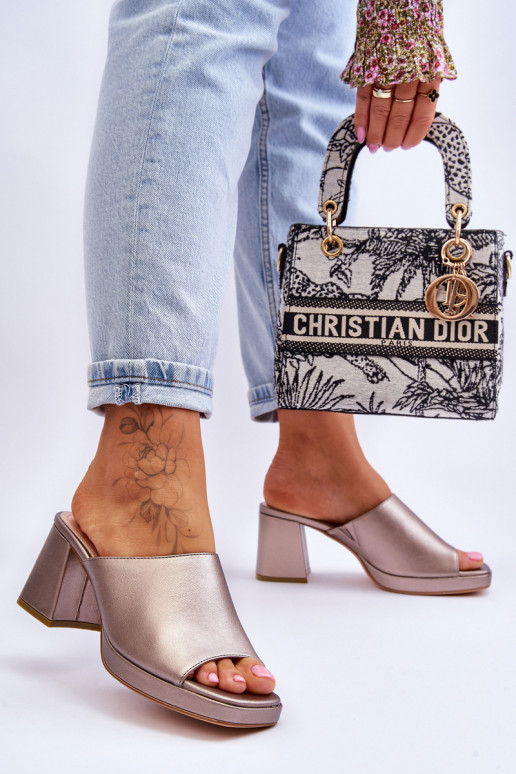 Moodsad plätud kõrge jämeda kontsaga Sergio Leone KL322 