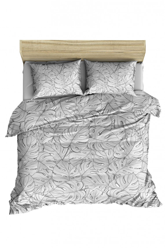 Voodipesukomplekt B&amp;W Monstera