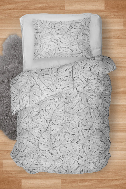 Voodipesukomplekt B&amp;W Monstera