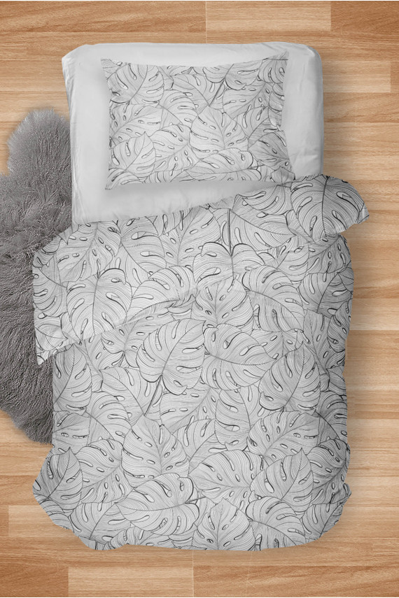 Voodipesukomplekt B&amp;W Monstera