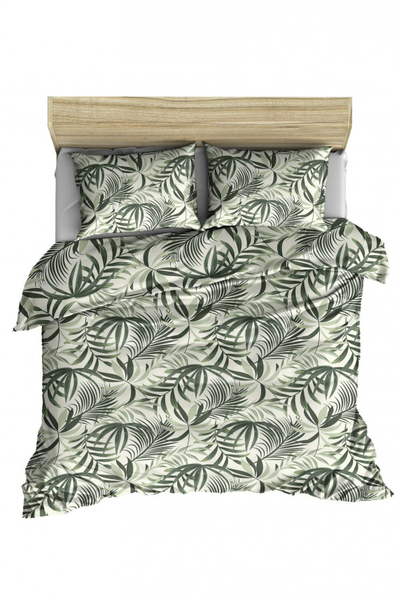 Voodipesukomplekt Jungle Green Leaves