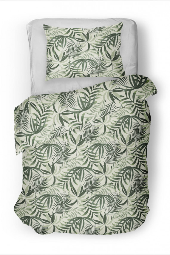 Voodipesukomplekt Jungle Green Leaves