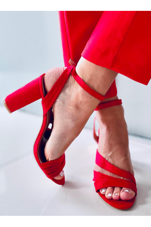 Stiilsed kõrge kontsaga sandaalid LESLIE RED