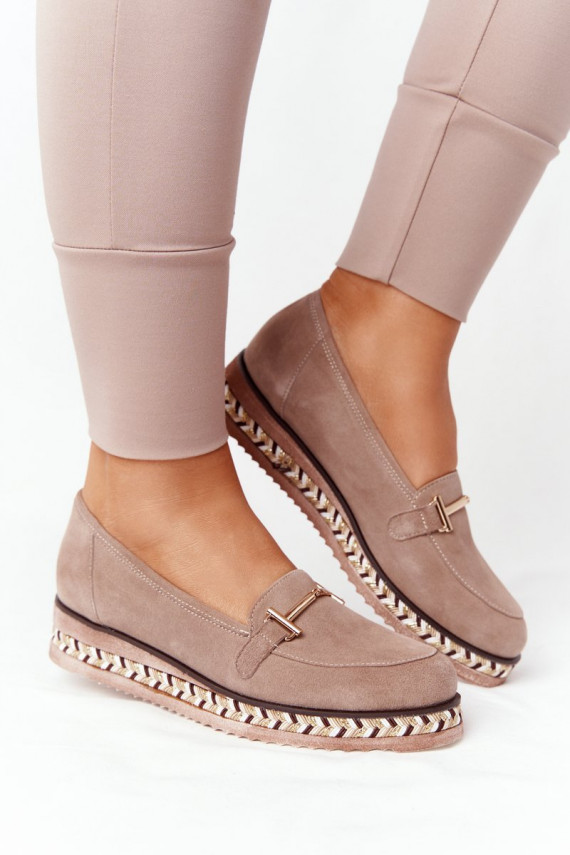 Mokassiinid platvormiga Laura Messi 2284 Pruunid värvi