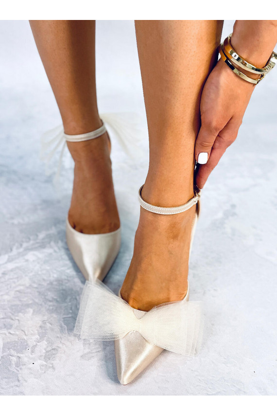 kõrge kontsaga tülli paelaga SHEENA BEIGE