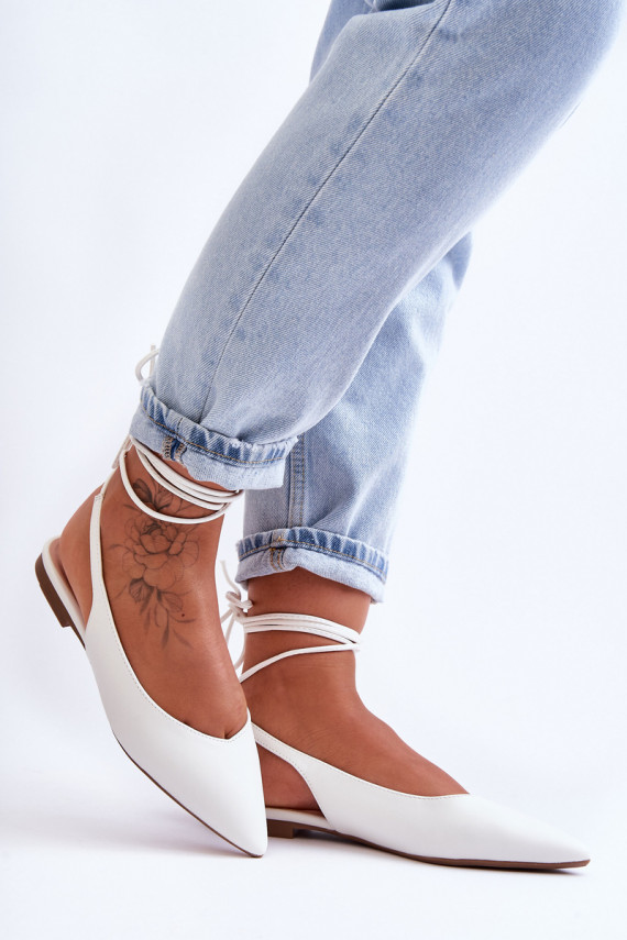   lipsudega baleriinad valget värvi Lilly Ann