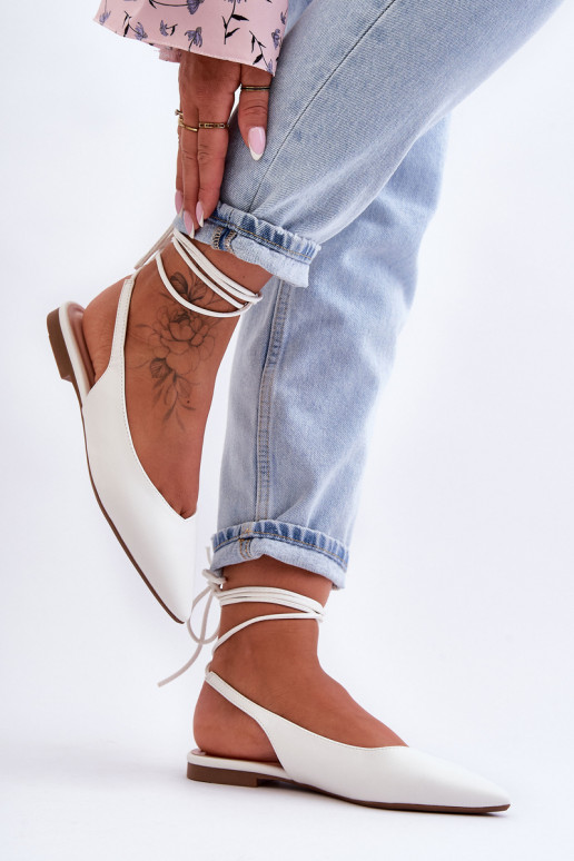   lipsudega baleriinad valget värvi Lilly Ann