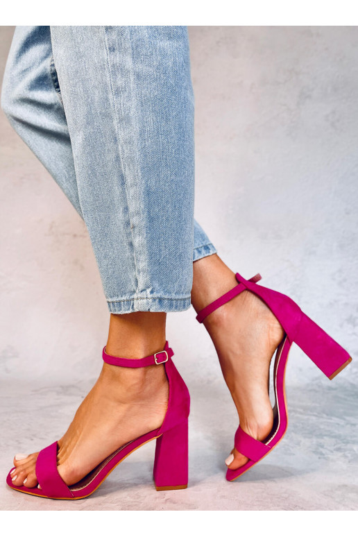 sandaalid kõrge kontsaga AISHA tumeroosad värvi