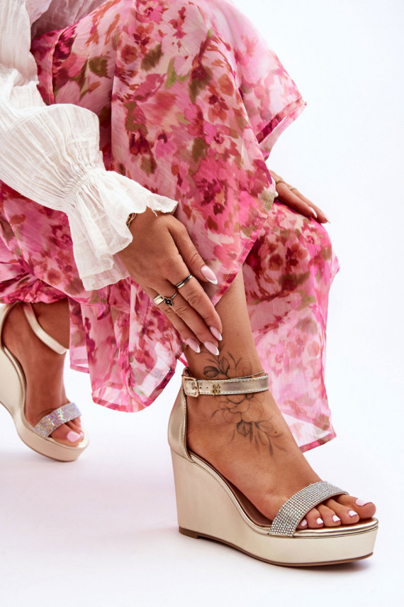 Moekad   Platvormiga sandaalid Kuldset värvi Arwen