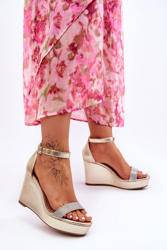 Moekad   Platvormiga sandaalid Kuldset värvi Arwen