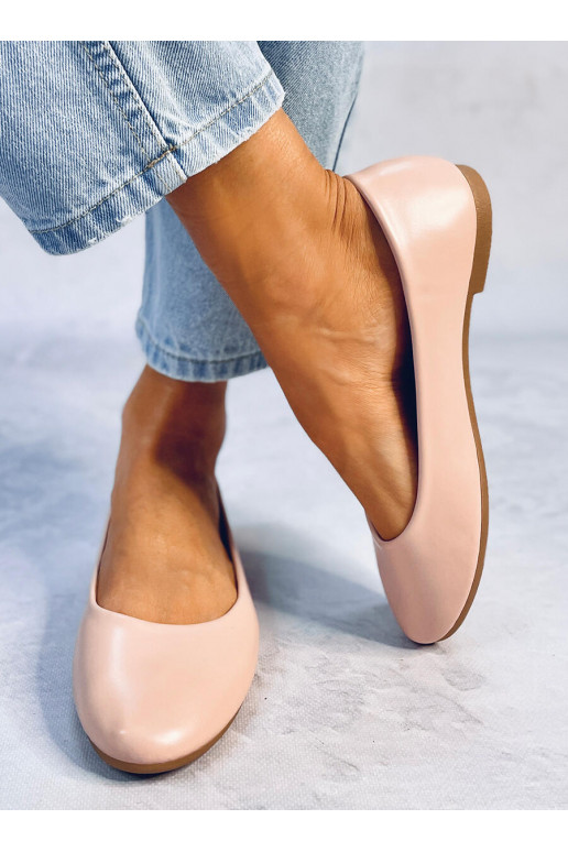 Nahast sisetallaga baleriinikingad TOVA BEIGE