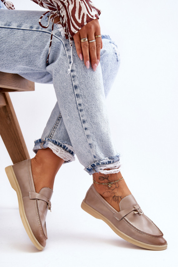 Klassikalise mudeli naiste mokassiinid Halli värvi Cortez