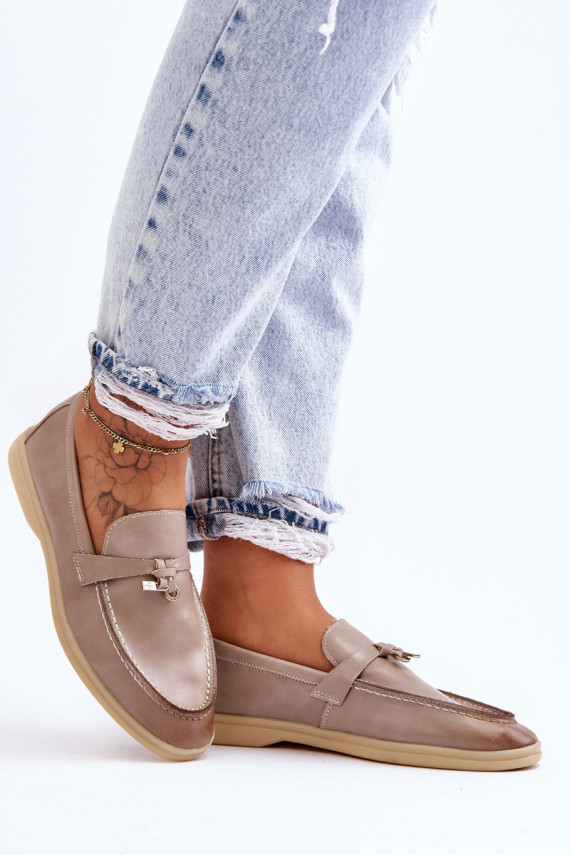 Klassikalise mudeli naiste mokassiinid Halli värvi Cortez