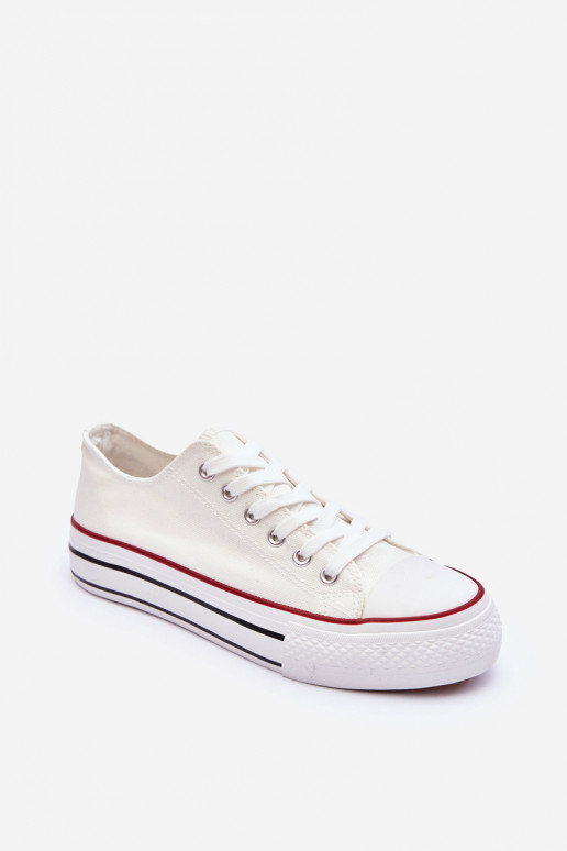 vabaaja jalanõud Klassikalise mudeli  platvormiga valget värvi Jazlyn