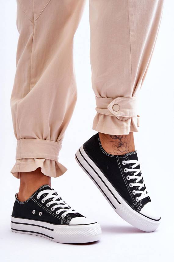 Naistesaapad platvormiga mustad Ember