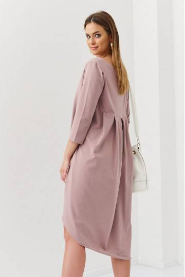 Asümmeetriline kleit oversize cappuccino värvid FK613 2