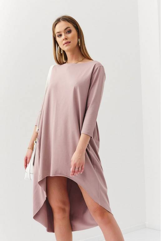 Asümmeetriline kleit oversize cappuccino värvid FK613 Asümmeetriline kleit oversize cappuccino värvid FK613
