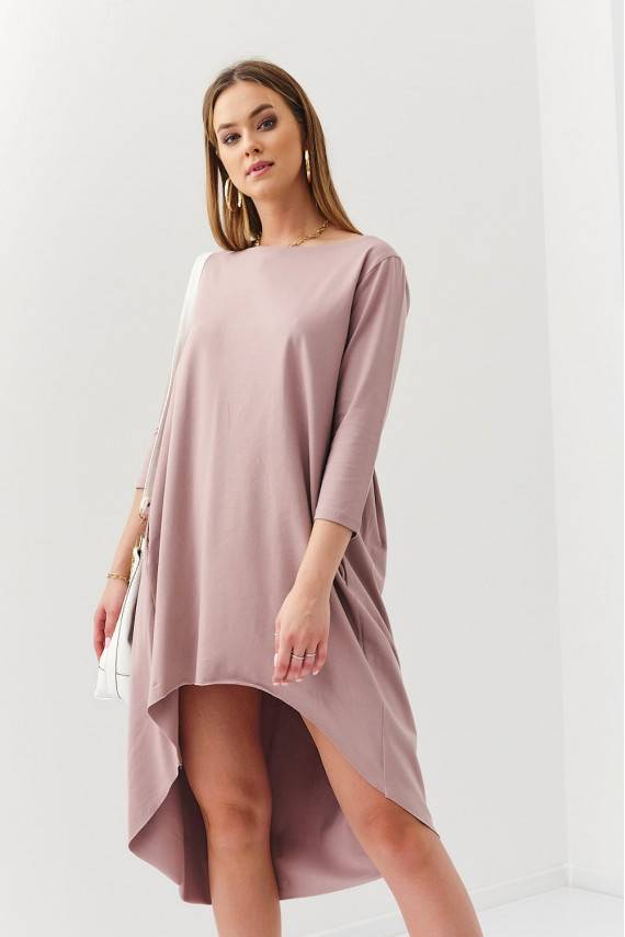 Asümmeetriline kleit oversize cappuccino värvid