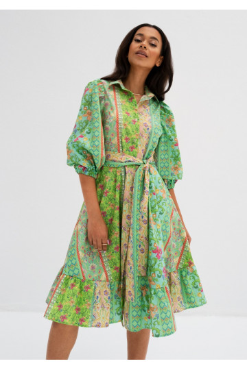 Birdie - Minty boho midi kleit 2