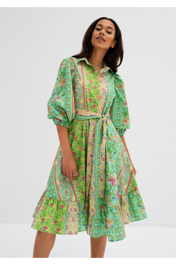 Birdie - Minty boho midi kleit