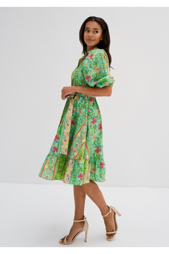 Birdie - Minty boho midi kleit
