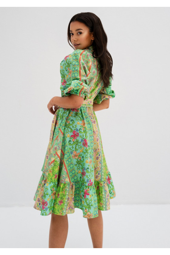 Birdie - Minty boho midi kleit