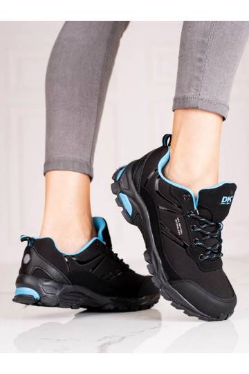 Sportliku stiiliga buty trekkingowe damskie DK czarno niebieskie 2