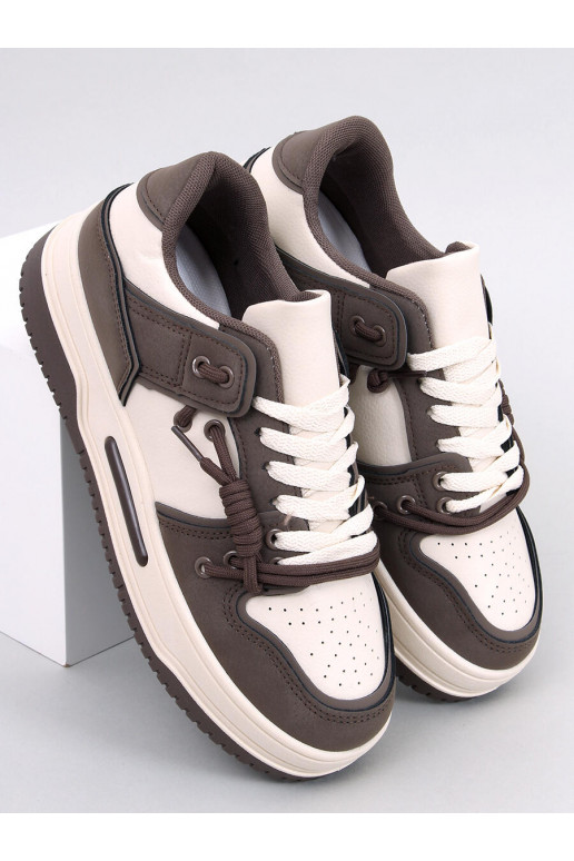 Sneakers tüüpi jalanõud tõstetud tald CLAVELL COFFEE