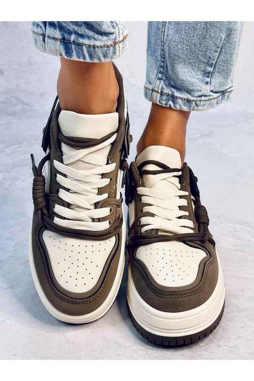 Sneakers tüüpi jalanõud tõstetud tald CLAVELL COFFEE