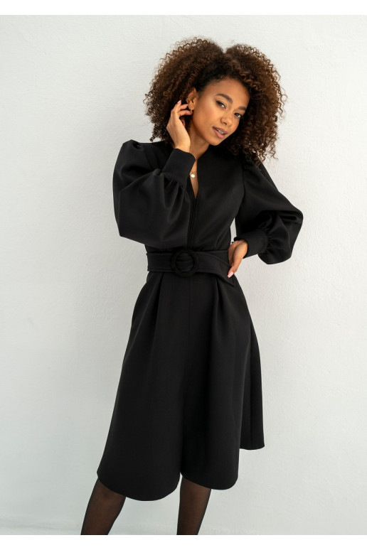 Larisa - must kleit rihmaga