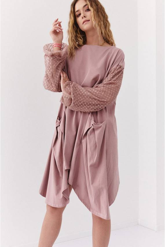 Asümmeetriline kleit oversize  cappuccino värvid