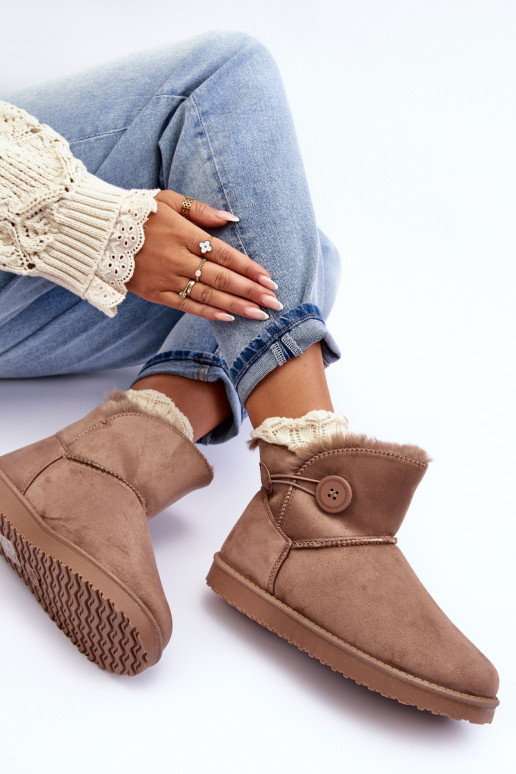 voodriga   nööpidega lumesaapad kaunistustega beeži värvi Siriol