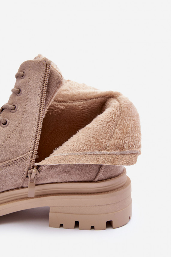 seemisnakhsed jalanõud Naiste poolsaapad voodriga beeži värvi Alden