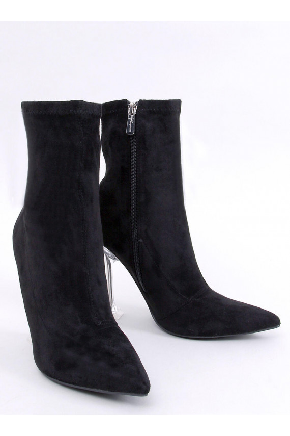 Naiste poolsaapad na przezroczystej szpilce MERRISA BLACK