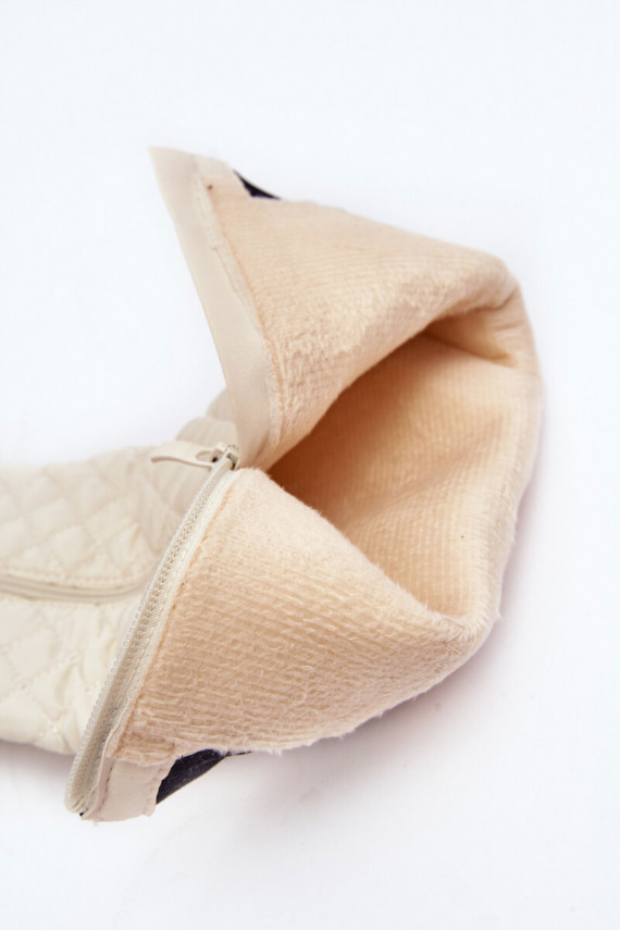 teppima pika säärega saapad  laiade nööridega beeži värvi Amalfri