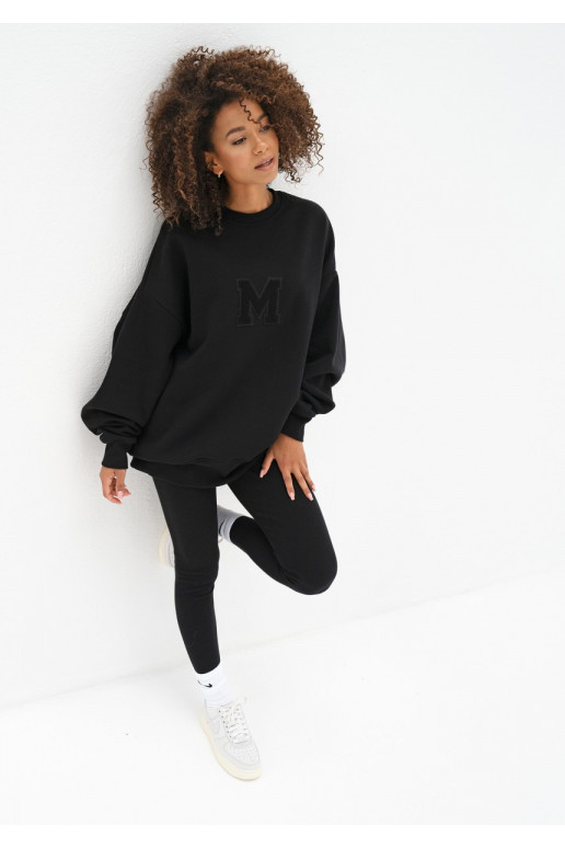 Vibe - oversize kampsun must värv Vibe - oversize kampsun must värv