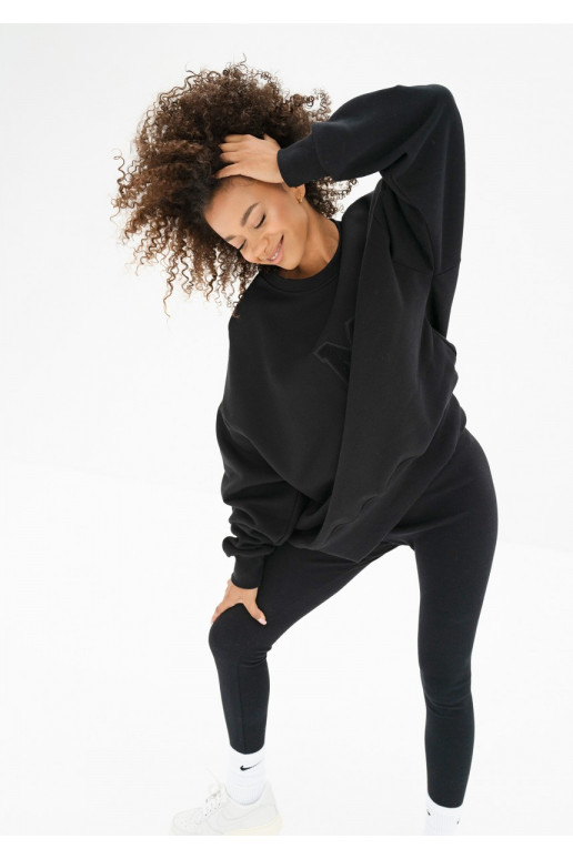 Vibe - oversize kampsun must värv Vibe - oversize kampsun must värv