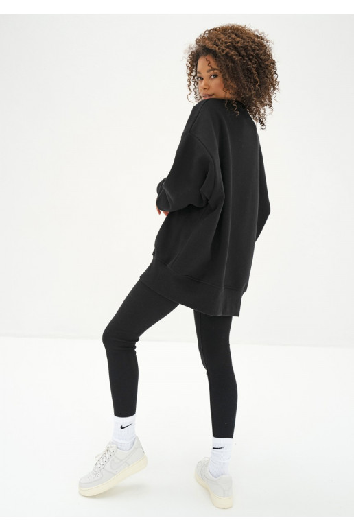 Vibe - oversize kampsun must värv Vibe - oversize kampsun must värv