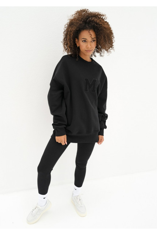 Vibe - oversize kampsun must värv Vibe - oversize kampsun must värv