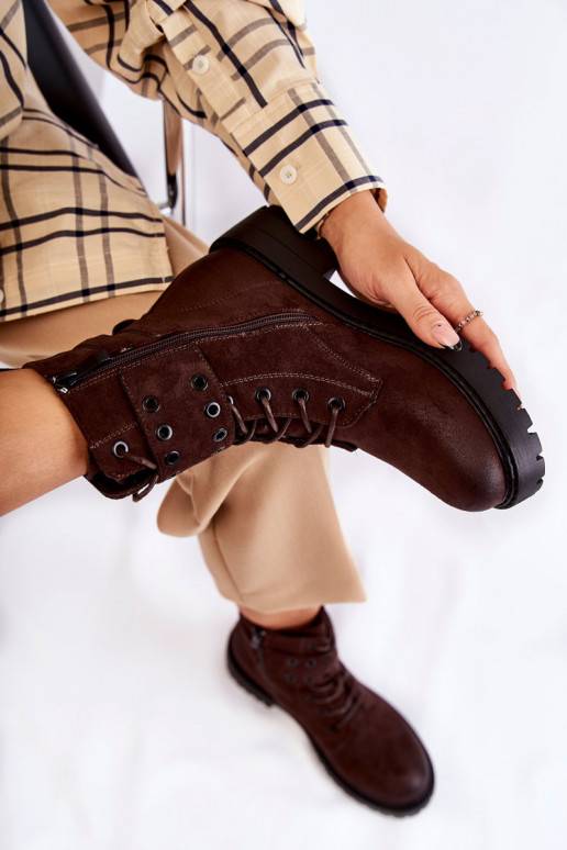   seemisnakhsed voodriga Naiste poolsaapad pruunid värvi Silvor