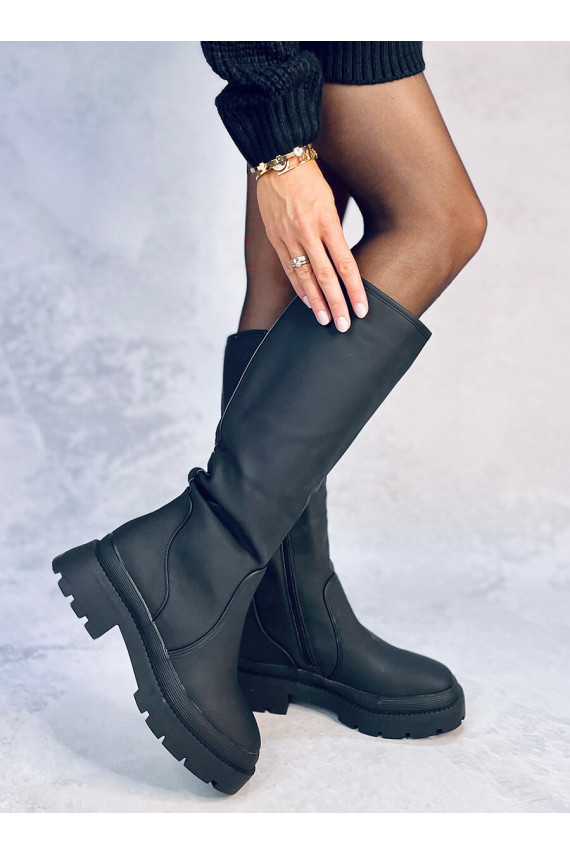 pika säärega saapad  PIONTER BLACK